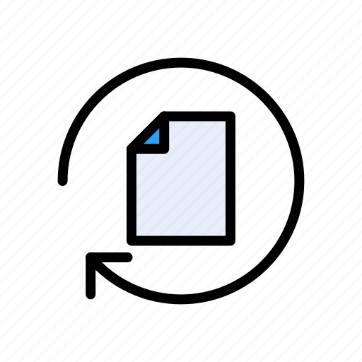 Document, file, refresh, reload, undo icon - Download on Iconfinder
