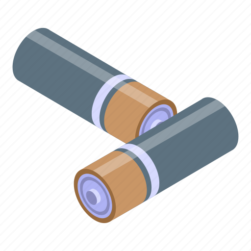Batteries, isometric, battery icon - Download on Iconfinder