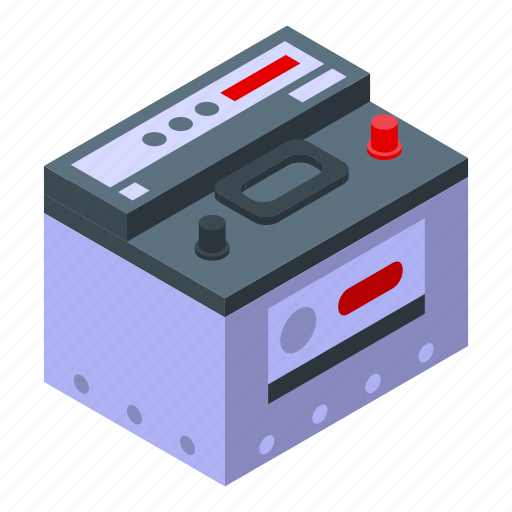 Car, battery, isometric icon - Download on Iconfinder