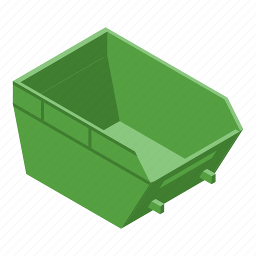 Dumpster, isometric, garbage icon - Download on Iconfinder