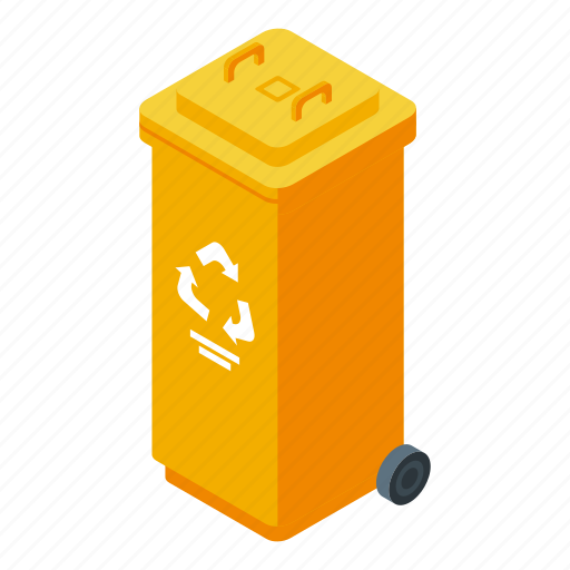 Waste, container, isometric icon - Download on Iconfinder
