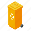 waste, container, isometric 
