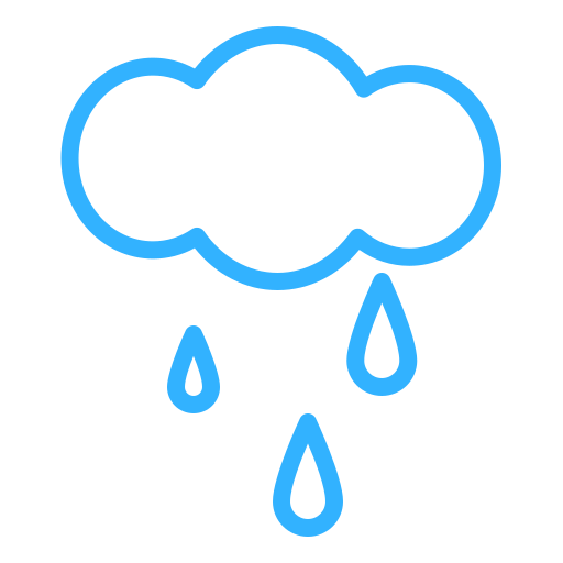Cloud, rainy, weather, sun, rain icon - Free download