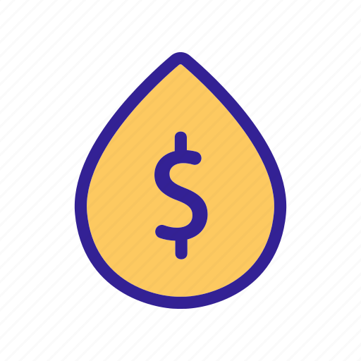 Contour, cost, dollar, liquid, money, price, waterdrop icon - Download on Iconfinder