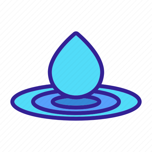 Contour, drop, liquid, splash, water, waterdrop, wave icon - Download on Iconfinder