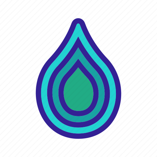 Contour, filled, layer, waterdrop, white icon - Download on Iconfinder