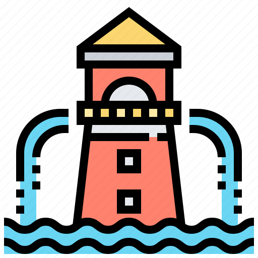 Fountain, lighthouse, park, water icon - Download on Iconfinder