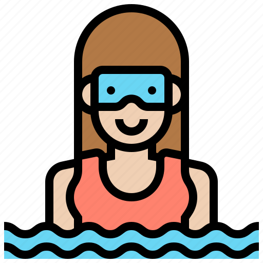 Girl, lady, swimming, woman icon - Download on Iconfinder
