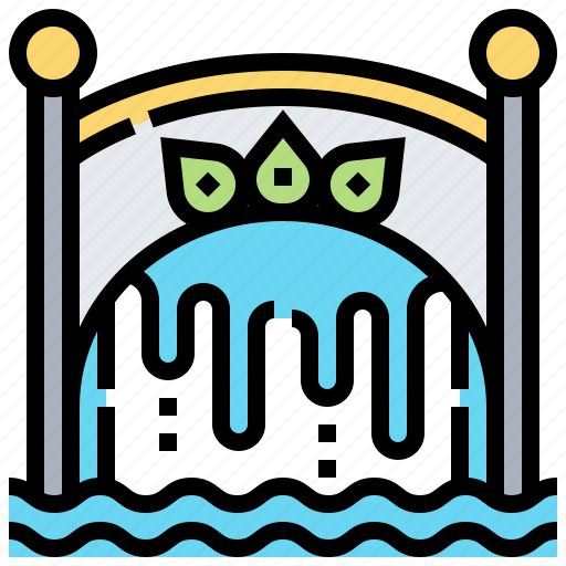 Fountain, fun, park, water, waterfall icon - Download on Iconfinder