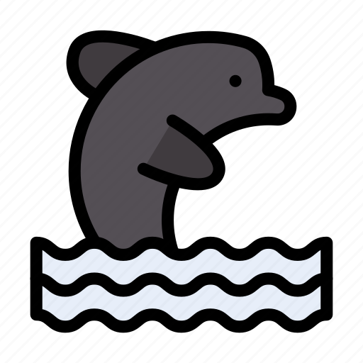 Dolphin, fish, jumping, outdoor, water icon - Download on Iconfinder