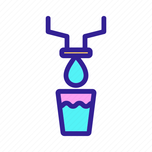 Contour, linear, pouring, treatment, water icon - Download on Iconfinder