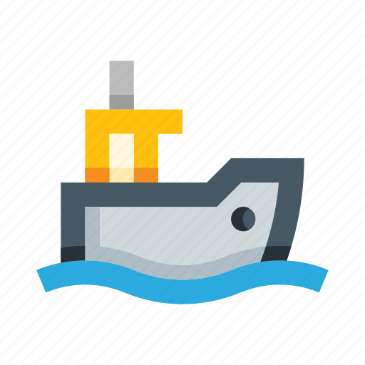 Cargo, ship, watercraft, transport, wave, shipping, delivery icon - Download on Iconfinder