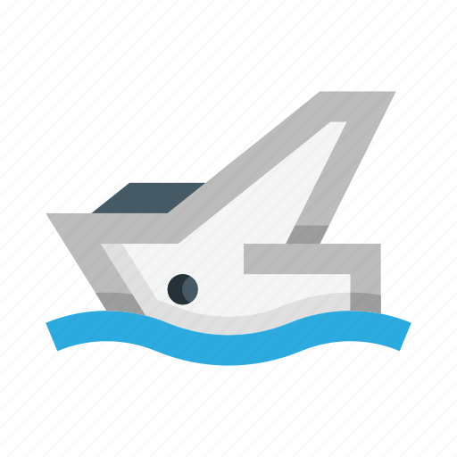 Yacht, boat, watercraft, transport, rich, wave, pleasure boat icon - Download on Iconfinder