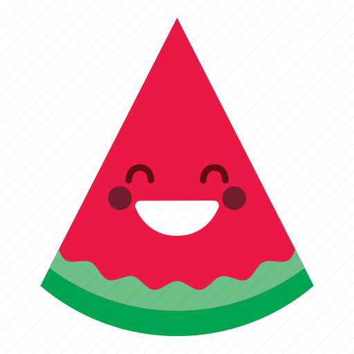 Cute, face, happy, smiley, sticker, watermelon icon - Download on Iconfinder