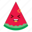 cute, face, happy, smiley, sticker, watermelon 