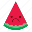 cute, face, happy, smiley, sticker, watermelon 