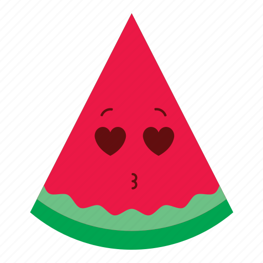 Cute, face, happy, smiley, sticker, watermelon icon - Download on Iconfinder