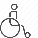 disabled, wheel, chair, toilet, rest, room, gender, stick, figure, character