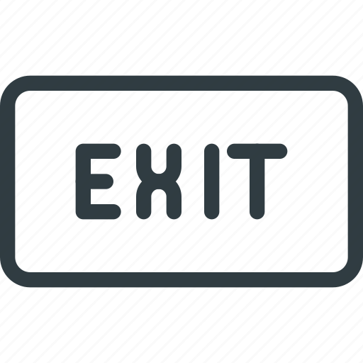 Exit, find, sign, wayfinding icon - Download on Iconfinder