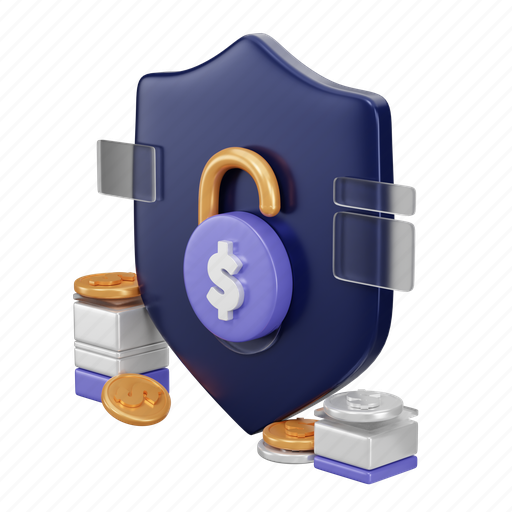 Financial, security 3D illustration - Download on Iconfinder