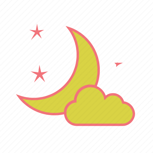 Cloud, crescent, moon, moonlight, night, weather icon - Download on Iconfinder