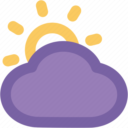 Cloud, cloudy, sun, sunny cloudy, sunrise, sunset, weather icon - Download on Iconfinder