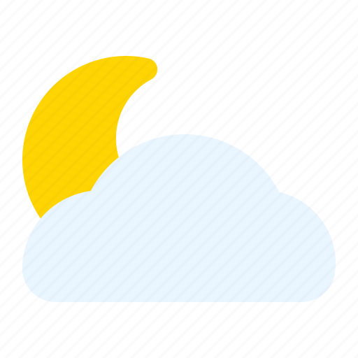 Cloudy, night, crescent, moon, weather icon - Download on Iconfinder