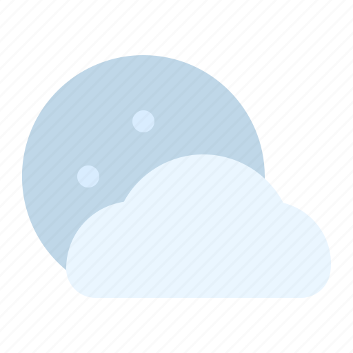 Cloudy, night, evening, moon, weather icon - Download on Iconfinder