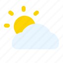 sun, cloudy, climate, forecast, weather, cloud