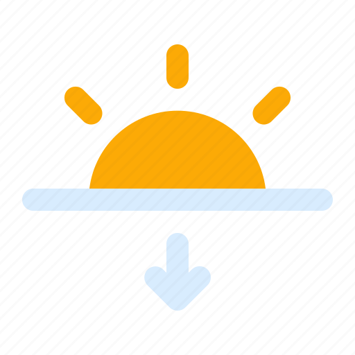 Sunset, sunlight, half, sun, afternoon icon - Download on Iconfinder