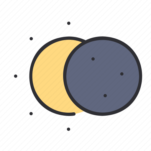 Eclipse, solar, sun, light, astronomy, moon, space icon - Download on Iconfinder