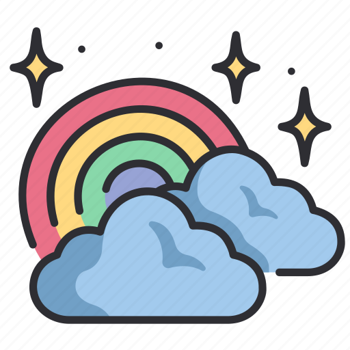 Rainbow, colorful, abstract, sky, rain, nature, cloud icon - Download on Iconfinder
