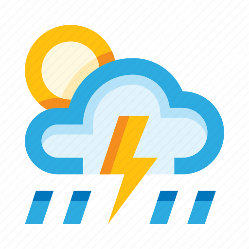 Weather, forecast, rain, thunderstorm icon - Download on Iconfinder
