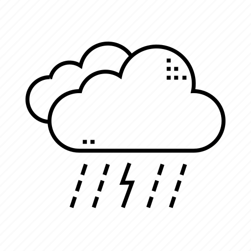 Thunderstorm, forecast, cloud, climate, temperature icon - Download on Iconfinder