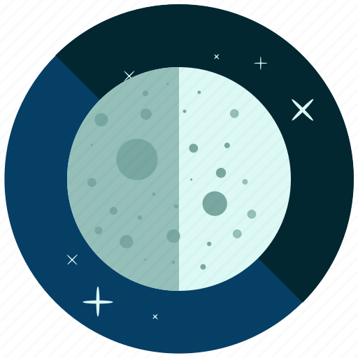 Cycle, first, moon, night, phase, quarter, weather icon - Download on Iconfinder