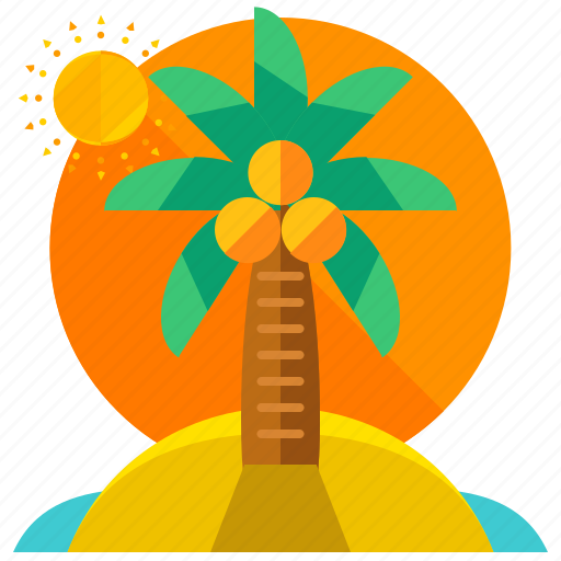 Heat, island, palm, summer, tree, tropical icon - Download on Iconfinder