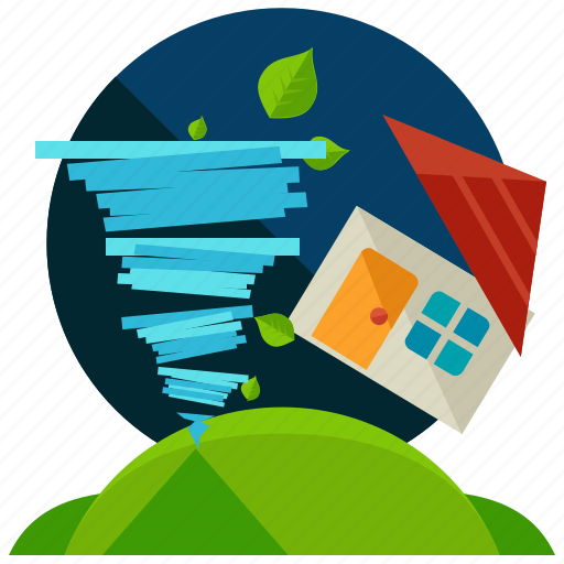Home, house, leaf, storm, tornado, weather icon - Download on Iconfinder