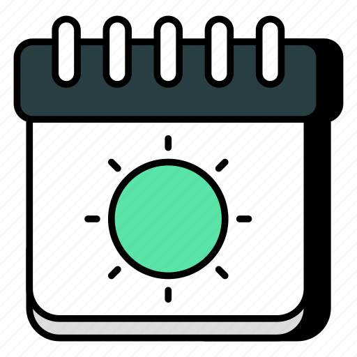 Weather calendar, schedule, daybook, datebook, almanac icon - Download on Iconfinder