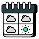 weather almanac, weather calendar, daybook, almanac, weather schedule