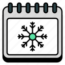 winter season, winter calendar, daybook, almanac, schedule
