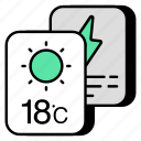weather card, forecast, overcast, meteorology, weather prediction