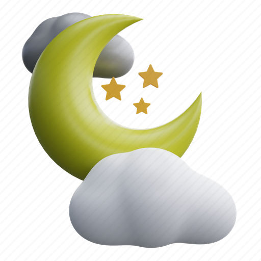 Weather, forecast, night, moon, crescent, stars, sky icon - Download on Iconfinder