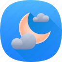 cloud, weather, sky, moon
