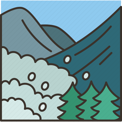 Avalanche, snow, slide, disaster, mountain icon - Download on Iconfinder