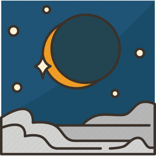 Eclipse, moon, sun, solar, astronomy icon - Download on Iconfinder