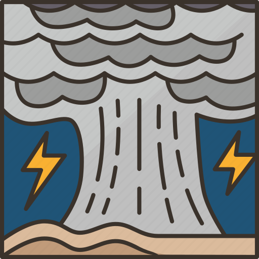 Monsoon, storm, thunderstorm, rainfall, season icon - Download on Iconfinder