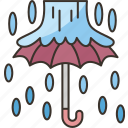 rain, heavy, umbrella, weather, meteorology
