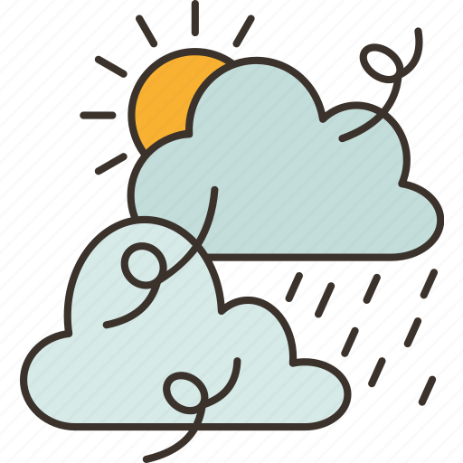 Unsettled, precipitation, rain, weather, meteorological icon - Download on Iconfinder