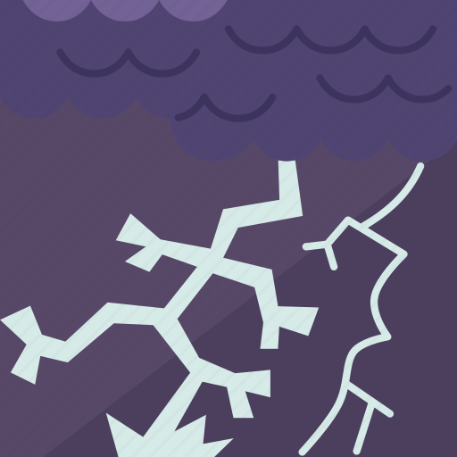 Lightning, thunder, storm, season, nature icon - Download on Iconfinder