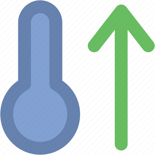 Cold, high temperature, hot, temperature, thermometer, up arrow icon - Download on Iconfinder